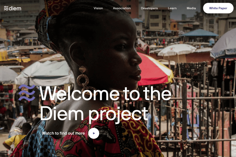 landing page for diem.com