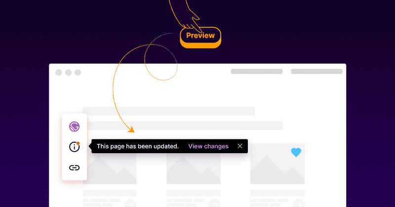 Gatsby content preview indicator