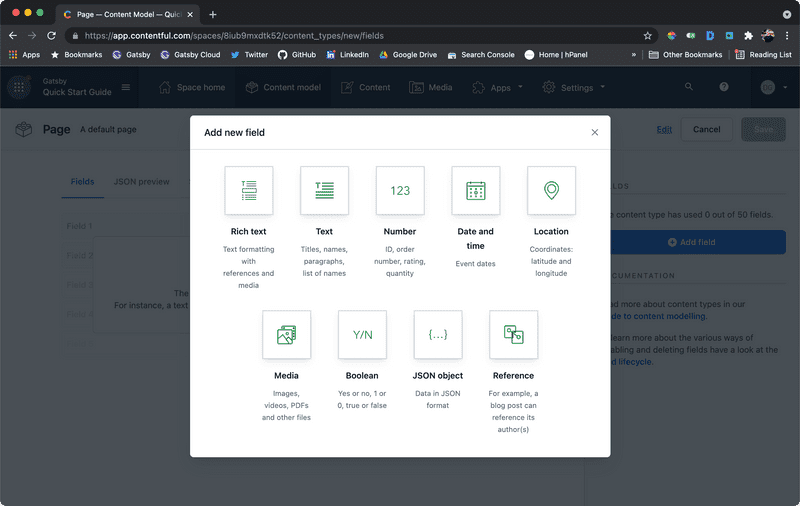 Contentful Field Types