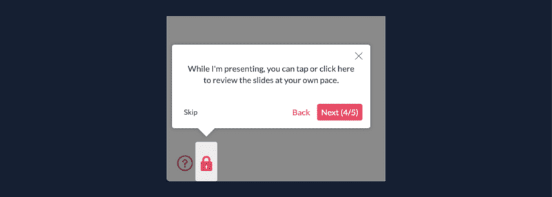 Modal highlighting the toggle follow button