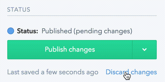 Contentful pending changes not disappearing