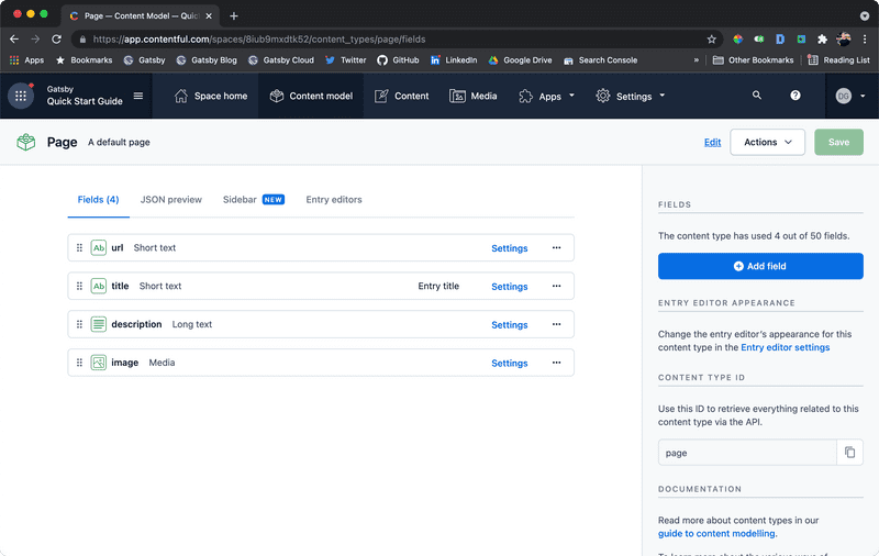 Contentful Added Field Types