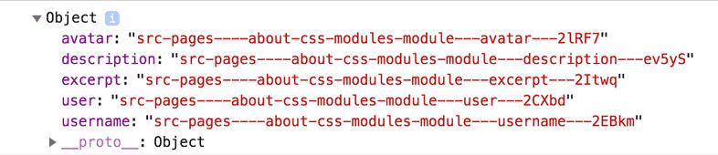 Import result of CSS module in console