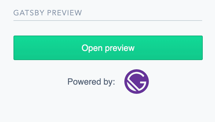 Gatsby Preview button in Contentful