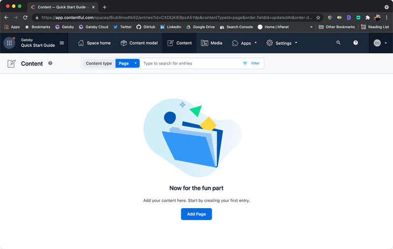 Contentful Add Page