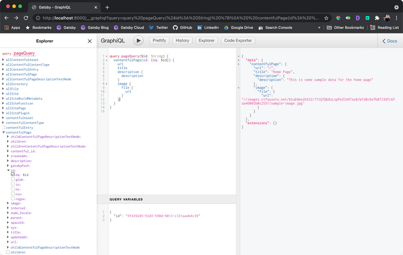 GraphQL Page Query with id